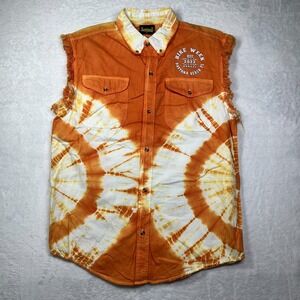 Biker 81st 2022 Annual Daytona Beach Bike Week Shirt Mens Large Orange Last Call